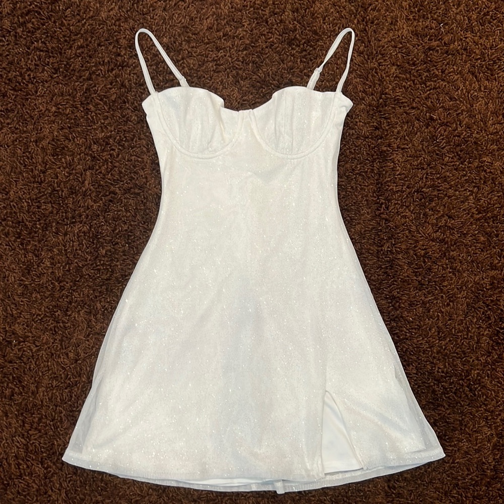 COPY - Pixie Mini Dress - Ivory Sparkle Size Small